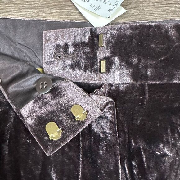 J Crew Women’s Size 12 Favorite Fit Wide Leg Pants Black Velvet Soft Stretch NWT - Picture 6 of 9